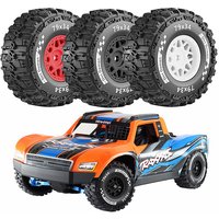 4pcs RC Wheel Hub & Tire for 1/14 1/16 Scale Traxxas Mini Slash RC Shock Course Truck Upgrade Parts Accessories