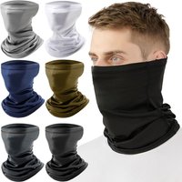 Sport Quick Dry Cycling Face Mask Ice Silk Breathable Cooling Neck Gaiter Dustproof UV Protection Face Scarf Summer