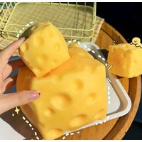 Extra large cheese squishy toys squishies children's gift squeeze toy stress relief tool realistic cheese squeeze toy