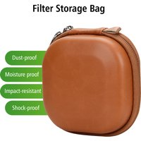 PRO TANLE Filter Hard Storage Case PU Leather Protective Bag Dust-Proof Carrying Punch Holds 5PCS up to 82mm Filters for UV CPL