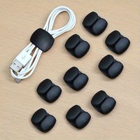 Multi-Function Cable Organizer Clips for Charging & Earphone Cords - Durable Plastic, Tangle-Free Storage Solution