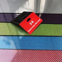 200x400mm 3K Colorful Carbon Fiber Sheet Thickness 1.0mm 1.5mm 2.0mm 2.5mm 3mm Multicolor Carbon Fiber Composite Board Panel