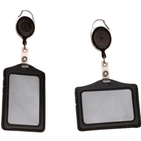 Retractable ID Tag Working Permit Case Cover Badge Holder Staff Work Pass Access Work Card Holder Cover Sleeve Badge Protector