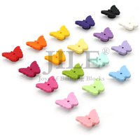 30pcs MOC 93081a Tile Friends Accessories Butterfly with Stud Holder Building Blocks Bricks Compatible 95828 Insect Animal Toys