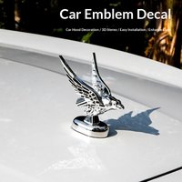 1/2Pcs 3D Eagle Emblem Car Bonnet Badge Exterior Decoration Logo for Auto Modification