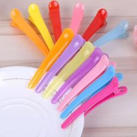 10pcs Random Color Plastic Hair Clips Candy Color Bangs Hairpins Korean Style Hair Accessories Salon Hair Cutting Clips Party