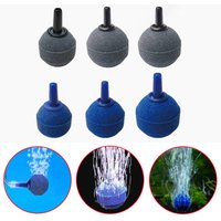 Diameter 20/25/30mm Ball Type Aquarium Air Pump Bubble Stone Fish Tank Pump Hydroponic Oxygen Plate Air Stones Blue/Grey 10Pcs