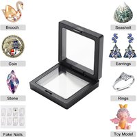 1/5pcs Floating Display Case Frame Jewelry Packaging Box Shadow Gift Box Ring Necklace Earring Pendant Holder Stone Coin Case