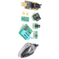 CH341B Programmer Burner Complete Set of 24 25 Series USB Programming Modules +SOIC8 SOP8 Test Clips