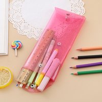 New Transparent Pencil Bag Multi-functional Large-Capacity Stationery Pouch Stationery Pencil Case Office School Supplies