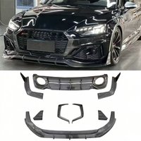 For Audi A5 S5 RS5 2020-2025 Real Carbon Fiber Bumper Front Lip Rear Diffuser Side Skirts Middle Net Wind knife Spoiler Body Kit