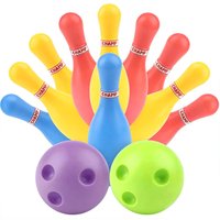 12pcs/set Portable Bowling - 10 Pins + 2 Balls, Indoor/Outdoor Party Game for Adults, Great for Game Nights, Social Events ZSY