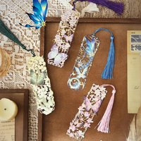Chinese Pearl Butterfly Metal Hollow Bookmark - Page Clip Gift for Students & Teachers