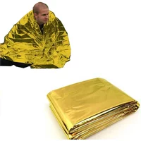 Hot Outdoor Waterproof Emergency Bag Insulation Disaster SOS Aid Life-saving Survival Rescue Insulation Blanket Hike 210*140CM