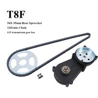 Motorcycle T8F 54T 35mm Rear Chain Sprocket T8F 126 link Chains 14T Transmission Gear Box For 47cc 49cc Pocket Bike Mini Moto