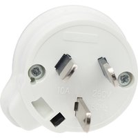 White AU NZ Plug Adaptor Assembled Rewireable Male Wire Socket Outlet 3 Prong Electrical AC Extension Cord Grounded Rewire SAA