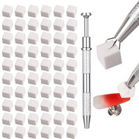 YIKOOLIN 4 Claw Metal Grabber Reacher Tool 50Pcs/200Pcs Mini Nail Sponges Blocks Nail Buffer Block Gradient Nail Art Tools