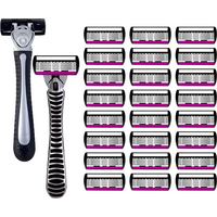 3/6/12 Pcs/ High Quality Man Safety Razor Blade 6 Layer German Stainless Steel Shaving Cartridges Compatible Mach Shaver
