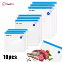 Food Vacuum Bags Reusable Vacuum Sealing Packaging Bag Food Fresh Storage Bag 10Pcs 30Pcs BPA Free Vacuum Zipper Sealer Bags