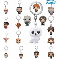 Funko POP Keychain Toy Harried Hermione Potters Series Ginny Ron Hedwig Snape Fawkes Dementor Luna Pocket Pop Key Ring Chain Toy