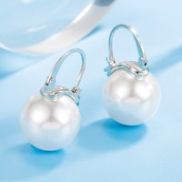 Charming 925 Sterling Silver/Gold Luxury Pearl Earrings for Women, Fashionable Wedding Jewelry for Parties