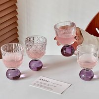 Cute Ball Base Glass Creative Mid-Century Whiskey Cup Baijiu Cup Tea Drinking Cup Juice Cup
