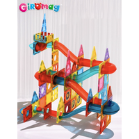 GIROMAG 10PCS-110PCS Magnetic Tiles & Tubes Building Set STEM Educational Construction Toys for Kids Boys Girls Ages 3-12