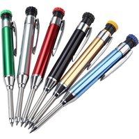 2.8mm Metal Woodworking Mechanical Pencil, 2B Lead with Sharpener, Deep Hole Scriber Marking Tool for Carpenters