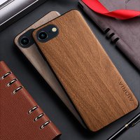 Case for iPhone 17e 16e x xr xs max 5G funda bamboo wood pattern Leather back cover for iphone air case capa