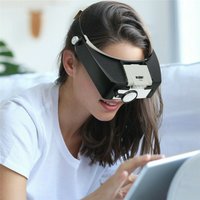 Auto retractable Head LED Headband Magnifier Illuminated Visor Glasses Loupe Illuminated Visor Glasses Loupe LED