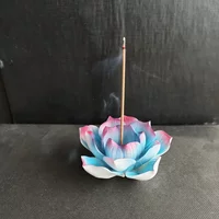 Y White Lotus Incense Burner Ceramic Handmade Stick Incense Holder Sandalwood Incense Base Buddhist Supplies Home Decoration