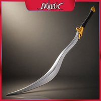 30 CM Bloodhound Fang Curved Greatsword Weapons Model Dark Fantasy Soulslike Game Collectible Display Gifts Toy for Adults