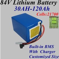 27S Bluetooth App BMS 84V 50Ah 60Ah 70Ah 80Ah 100Ah 120Ah Lifepo4 Battery for 3000W 8KW Motorcycle motorcycle Floor Golf Cart