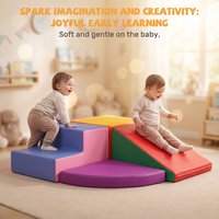 4/6PCS Toddlers Indoor Playground Gym Soft Play Kit Climbing Blocks Giant Foam Blocks Lightweight Children's Birthday Xmas Gift