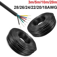 7 Core 12V Car Wire UL2464 Tinned Copper Stranded Cable 7Pin Conductor Electrical Wire for Trailer Solar Panel Speaker Audio