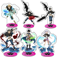 Anime Black Clover 15CM Asta Yuno Grinberryall Noelle Silva Acrylic Stand keychain Figure Model desktop decoration boy gift