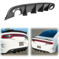 2015 To 2021 For Dodge Charger SRT Rear Bumper Lip Diffuser Spoiler Lower Splitter Protector Gloss Black Or Carbon Fiber Look