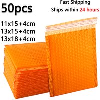 50pcs Pink Bubble Envelope Bag Poly Mailer Self Seal Mailing Bags Padded Envelopes For Magazine Lined Mailer Yellow Black Blue