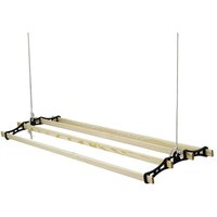 Cast Iron Wooden Hanging 118cm Retro Vintage Antique 4 Lath Slat Victorian Edwardian Clothes Horse Creel Airer Dryer Kitchen Ra