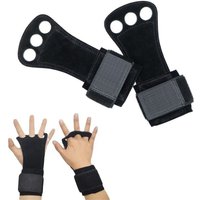 1Pair Gym Pull-up Grip Strap Lifting Strap Cowhide Gloves Grips Wrist Guard Workout Crossfit Sports Gloves Palm Protection