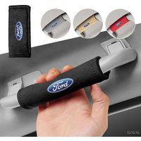 Leather Suede Car Roof Grab Handle Cover For Ford Mustang Bronco Fiesta Focus Mondeo Kuga Ecosport Explorer F150 Ranger Sticker