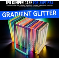Glitter TPU Slab Bumper Beschermhoesje met Transparante Achterkant voor PSA 35PT Gegradeerde Trading Card