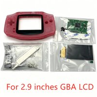 No Cut Required 2.9" IPS LCD High Brightness Screen Upgrade Kit for Nintendo GBA Game Boy Advance Easy Install Housing Shell