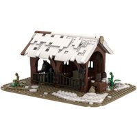 Spot MOC-96457 hut 82591 hut 192923 hut small particle assembly building blocks educational toy model gift set ornaments