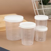 NEW 10Pcs 20/30/50/100ml Clear Liquid Pill Measuring Cups With Lids Travel Pill Organizer Cup Container For Liquid Medicine