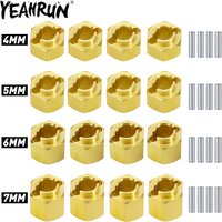 YEAHRUN Brass Wheel Hex Hub Extenders Adapter 4/5/6/7/10mm for 1/18 RC Crawler Car TRX4M Bronco Defender Upgrade Parts