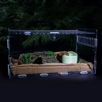 Acrylic Climbing Pet Breeding Box Transparent Reptile Terrariums Snail Lizard Horned Frog Snake Display Box Reptile Pet House