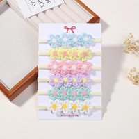 6PCS/lot Baby Cute Lace and Flower Colorful Decorated Headbands for Girls Elastic Headbands Daily Accessories for Kids Gift