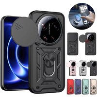 Armor Funda For Xiaomi 17 Ultra Case Slide Camera Lens Protection Ring Stand Back Cover For Mi 17 Mi17 Ultra Shockproof Coque