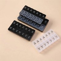 New Hot Premuim Weekly Large Pill Cases Organizer 2 Times A Day Box 14 Grids Storage To Hold Big Vitamin Supplements Fish Oils